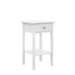 Mesa de Cabeceira 1 Gavetas Olga Branco
